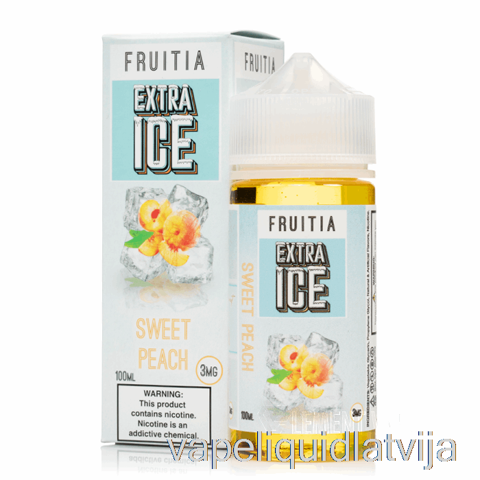 Saldais Persiks - Papildu Ledus - Fruitia - 100ml 0mg Vape šķidrums